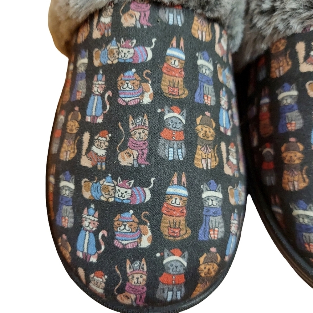 Bobs For Cats From Skechers Winter Cat Faux Fur Lined Vegan Memory Foam Slippers - Picture 3 of 14